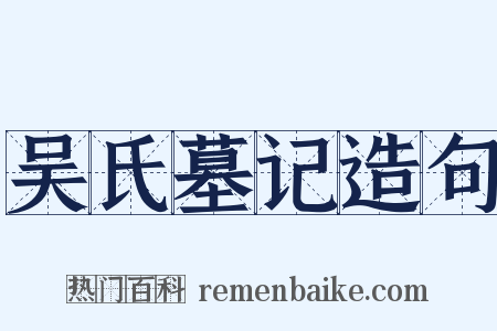 吴氏墓记造句是什么意思的图片